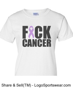 F*CK CANCER Ladies T-Shirt Design Zoom